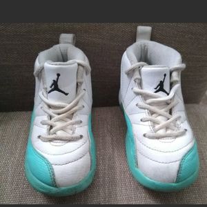 Nike Air Jordan Retro 12 White Aqua Black 7C